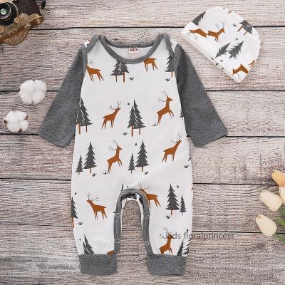 China Girls&Boys Kids Cotton Jumpsuits Infant Christmas Long Sleeve Baby Rompers Newborn Clothing Infant Baby Clothes for sale