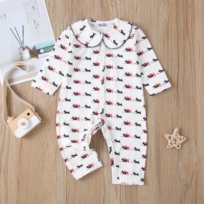 China Autumn Sleeveless Baby Romper Dog Print Baby Romper Long Sleeve Baby Romper Overalls Boy Clothing for sale