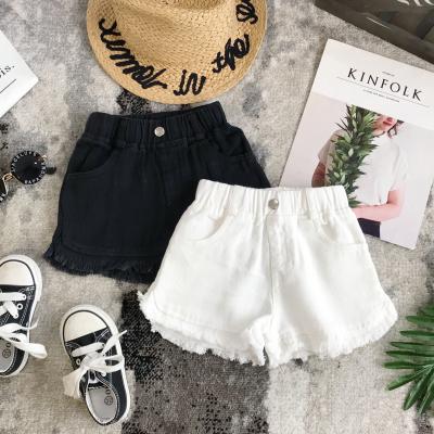 China QUICK DRY Summer Girls Shorts Denim Casual Shorts Kids White Black Shorts for sale