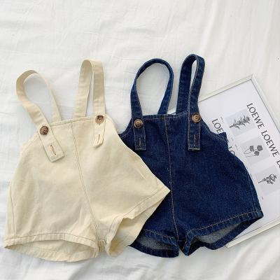 China 2021 Vintage Boys Girls Summer Shorts Kids Suspender Shorts Kids Girls Jumpsuits for sale