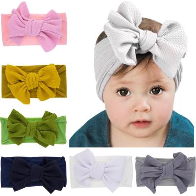 China COTTON children's headband large bow girl bow hair accessories costume nylon headband accessories for sale