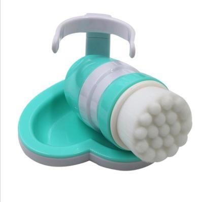 China For commercial & Home Use Exfoliation Silicone Body Scrubber Cleanser Body Detergent Brush Wash Face Tray Facial Cleansing Brush for sale