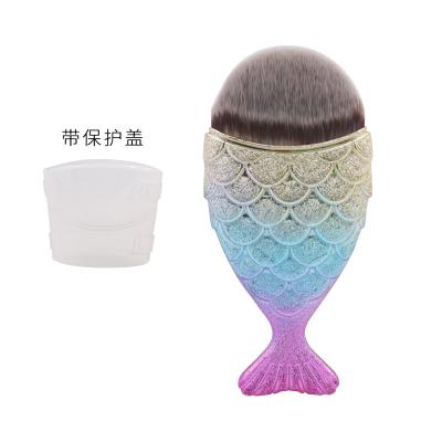 China Hot Selling Flat Brush Amazon Beauty Single Foundation Sweeps Bb Cream Kabuki Makeup Foundation Flat Brush for sale