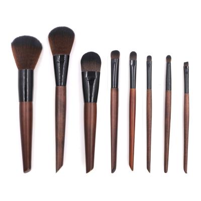 China Synthetic Face Bevel 8 Pcs Makeup Brush Set Blush Powder Foundation Makeup Brush Set Makeup Brushes for sale