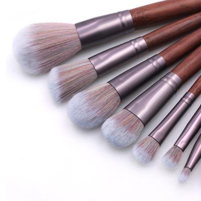 China 11Pcs Face Makeup Brush Set Wooden Handle Makeup Brush Wooden Makeup Brushes Kit for sale