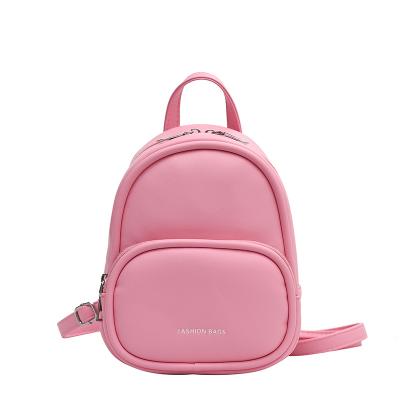 China Mini Macaron Pu Leather Women's Fashion Small Damen Rucksack Traveling Handbag Women's Zipper Backpack Backpacks for sale