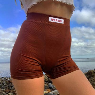 China Motorcycle Leisure Breathable Letter Shorts Breathable Women 2021 Cool Sexy Beach Sports Slim Straight Shorts 2 Piece Set for sale