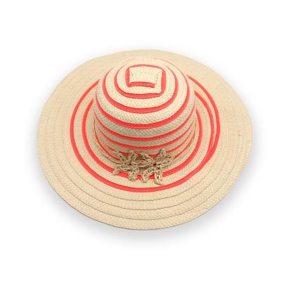 China Fashion\Comfortable\Durable Hats Summer Ladies Straw Hats For Women Beach Sun Hats Floppy Sun Hat With Striped Customized Logo New Brim Lace Bag Custom Plain for sale