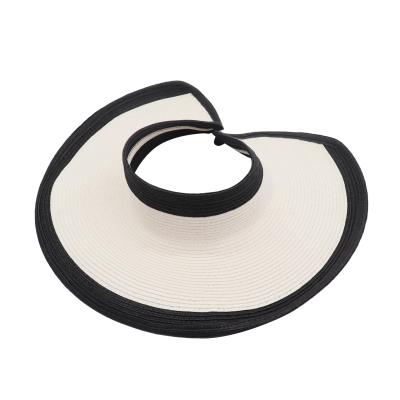 China Summer Candy Comfortable Fit Plastic PVC Hats Adjustable Multicolor Sun Visor Covers Striped Casual Single Custom for sale