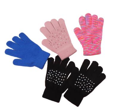 China 100% Simply Printing Knitted Winter Magic Accessories Acrylic Logo Gloves for sale