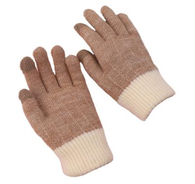 China Touchscreen Customize Women Warm Stretch Knitted Mittens Touch Screen Gloves Winter Acrylic Touch Screen Magic Gloves for sale