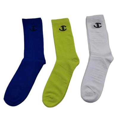 China New Design Plain Solid Color Business Sporty Dress Socks Cotton Crew Men Socks for sale