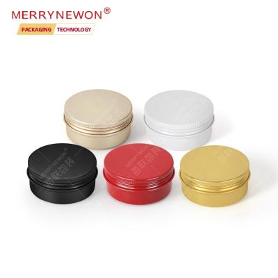 China Hot Sale 50ml 50g Cosmetic Tin Can 5727 Colorful Aluminum Cosmetic Cream Jar Candle Tea Packaging Container for sale