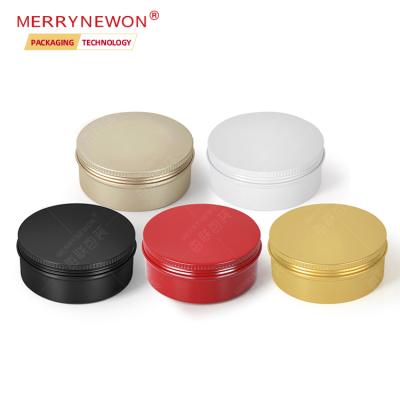 China 250g 250ml Cosmetic Food Sealed Colorful Aluminum Candy Tin For Holiday Gift Packaging 10040 Empty Jar Metal Cookie for sale