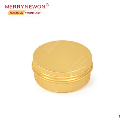 China Cosmetic Metal Gold Round Aluminum Tin Can Non Rust Custom Printing Aluminum Jar Eco-friendly Bulk Container Packaging 20ml 20g for sale