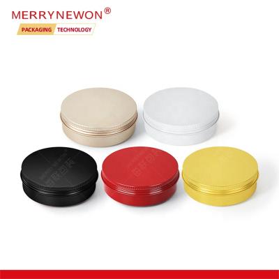 China Factory Sales 100g 100ml Cosmetic Factory Direct Colored Aluminum Wax Pomade Shampoo Tin Box For Hair Styling Car Wax 8328 for sale