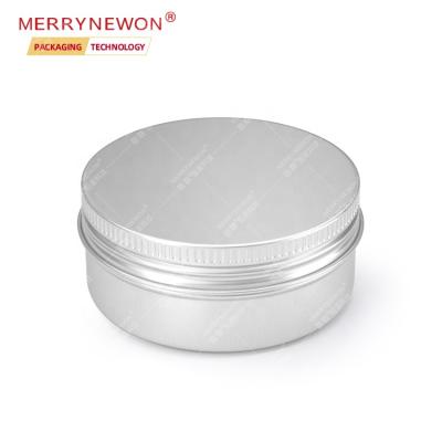 China 150ml Cosmetic Metal Jar Aluminum Silver Round Tins With Lid Seamless Recyclable Portable Packaging Aluminum Tin Can Container for sale