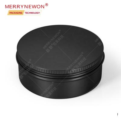 China Cosmetic tin can eco-friendly aluminum metal packaging container with screw lid aluminum jars for tea cookie candle 250ml 250g 8oz for sale