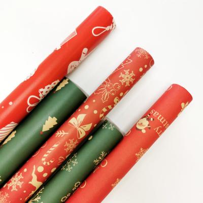 China Recycled Materials Christmas Wrapping paper Mixed Pulp Mixed colors Packaging Paper Moisture Proof Packing Items for sale