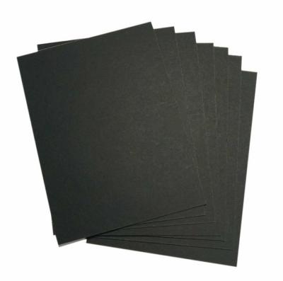 China Recycled Materials Grade AA Single side black grey board  Size 1000-1500g One Side Black painted grey black paper boar for sale