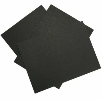 China Recycled Materials Black paper Black paperboard  Drum150g  Single side China Supplier New Brand Grey Board Luggage Board Thick Cardboard for sale