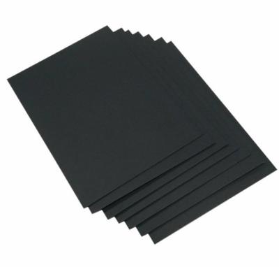 China Recycled Materials Black paper Black Paperboard Slitting 170-200g  Double sided One Side Thick Black Board Paper Black Cardboard Paper Sheets for sale