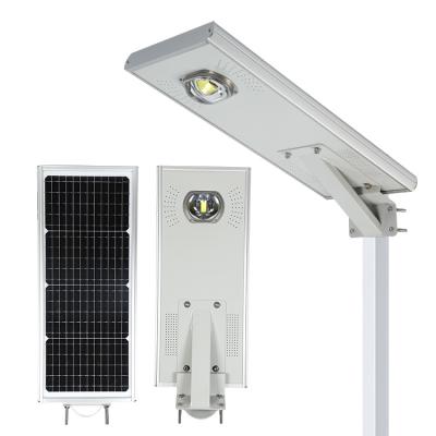 China COB IP65 50watt 100watt 150watt 200watt all ROAD best price outdoor waterproof in one solar street lights for sale