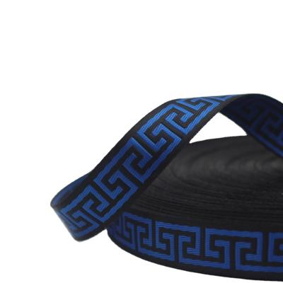 China Sustainable Wholesale Custom Jacquard Maze Nylon Woven Webbing Bags Belts for sale