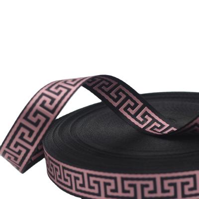 China Wholesale Custom Viable Labyrinth Non-Elastic Jacquard Tape Webbing Belt Nylon Strap For Bag for sale