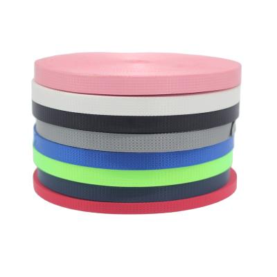 China Viable high quality polyester texture pure ribbon color grid color cup sling imitation nylon strap for clothing for sale