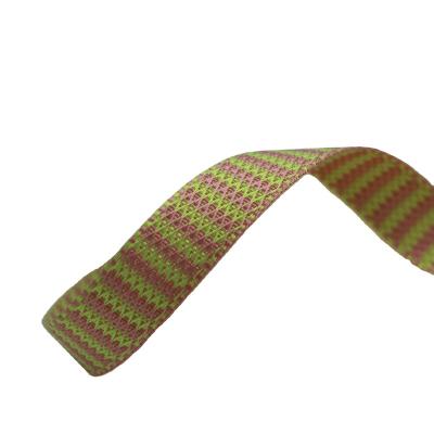 China Custom Viable Logo Jacquard Recycled Nylon Woven Polyester Webbing Jacquard Webbing Strap For Backpack for sale