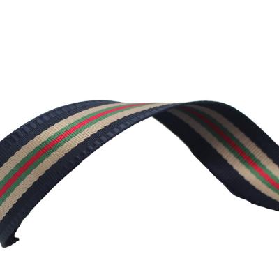 China Factory wholesale 38mm Polypropylene Handbag Ribbon Polyester Viable Belt Viable Colorful Imitation Nylon Bag Decoration Webbing Band for sale