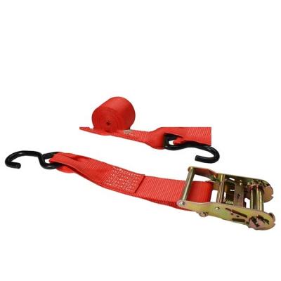 China Polyester Vinyl Coated S-hooks Tie Down Heavy Duty Strap Ratchet Straps Ratchet Tie Down for sale