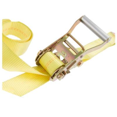 China Polyester Heavy Duty Tie Down Cargo Logistics Lashing Belt Tie Down Heavy Duty Ratchet Strap for sale