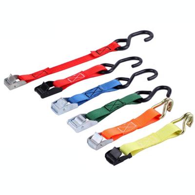 China New Special Design Polyester 400 Pound Connecting Strap 1 Inch With Flat Snap Hook Cargo Connecting Strap With Ratchet Buckle Tie Down Strap for sale