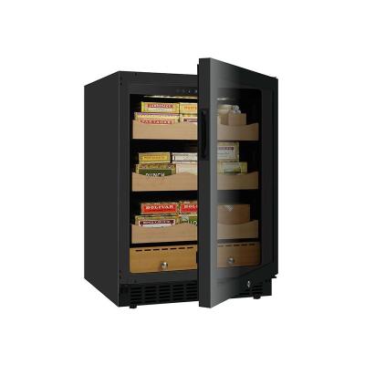 China Hotel Exquisite Popular Electric Refrigerated Medium And Large Humidor Cedar Cigar Wooden Cabinet for sale