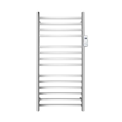 China Heater High Polished Chrome Towel Rail Bath Towel Heater Wall Mounted Heated Towel Rack for sale