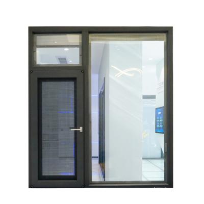 China Swing Make China Aluminum Frame Tempered Glass Double Glazed Casement Windows for sale