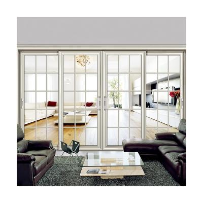 China Sound Insulation Factory Hot Sale Home Balcony Thermal Break Large Glass Aluminum Sliding Doors for sale