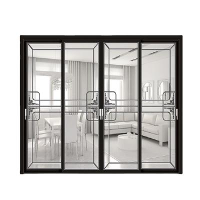 China Modern sound insulation hot sale aluminum alloy double glazed tempered glass sliding door sound fag for sale for sale