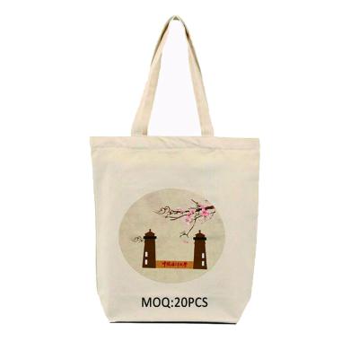 China Low MOQ Promotional Custom Canvas Tote Bag Logo Printed Organic Calico Cotton for sale