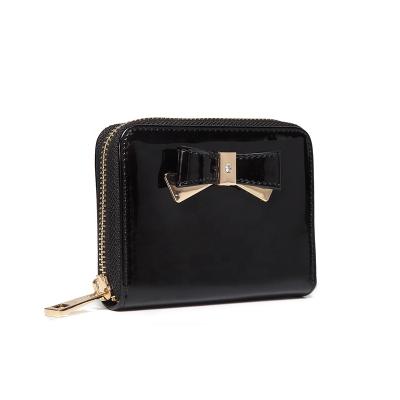 China RFID Black Coin Women Zip Around Wallet for sale