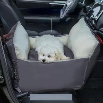 China Cats Pet Car Armrest Booster Carry Dog Car Seat Booster Seat Pet Carrier with Seat Belt for sale