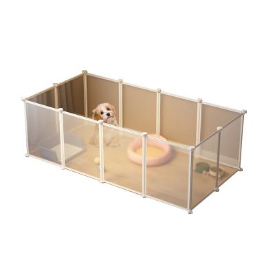 China Cats Door Playpen Pet Guard DIY Small Animals Metal Wire Portable Crate Kennel Safe Cage Products for sale