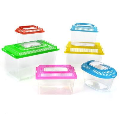 China Viable Portable Clear Fish Tank Aquarium Turtle Tank Plastic Goldfish Hamster Box for sale