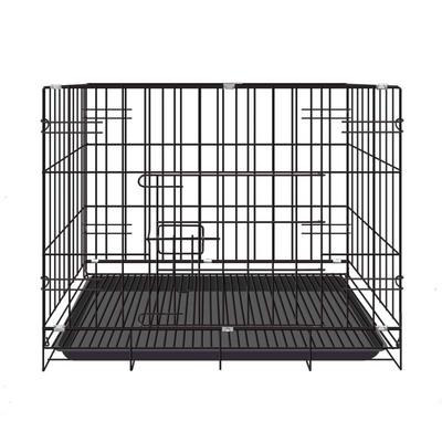 China Sustainable Folding Dog Crate Kennel Cages With Leak Proof Tray Animal Cages For Large Medium Small Dogs for sale