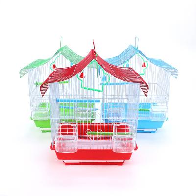 China Durable Durable Animal Foldable Pet Bird Cage Rectangle Outdoor Portable Bird Cage Doors for sale