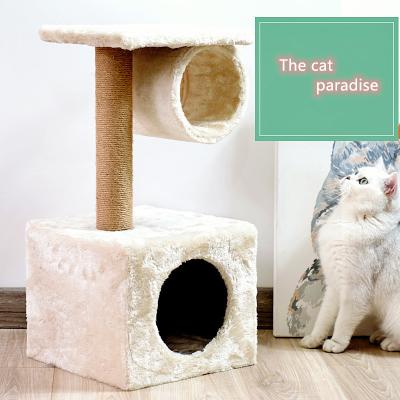 China Viable Wooden Sisal Pet Scratch House Cat Scratcher For Indoor Cats for sale