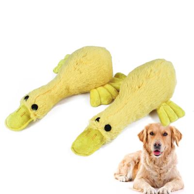 China Sustainable Interactive Pet Toy Durable Duck Shaped Hot Selling Highly Popular Plush Dog Squeaky Chew Toys For Dog for sale