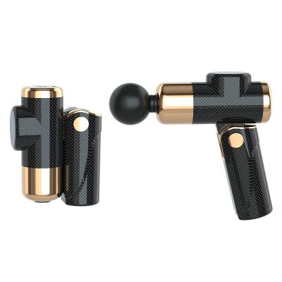 China Handheld Body Gym Sports Muscle Fascia Body Metal Massage Gun Massager Gun Triangle Deep Tissue Mini Massage Gun With LCD Screen for sale